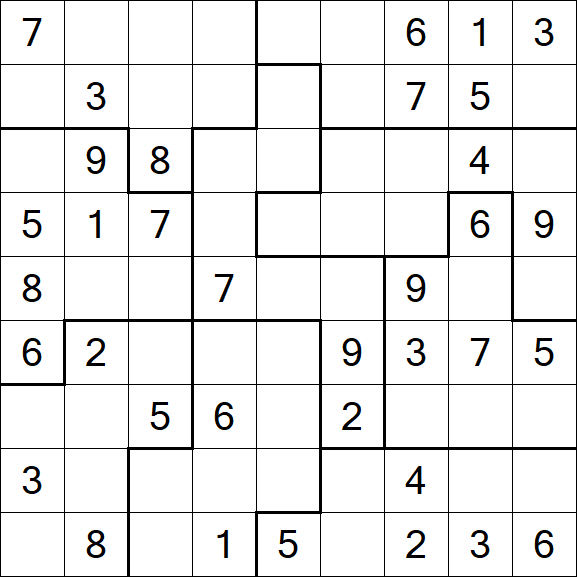 Jigsaw Sudoku - Medium