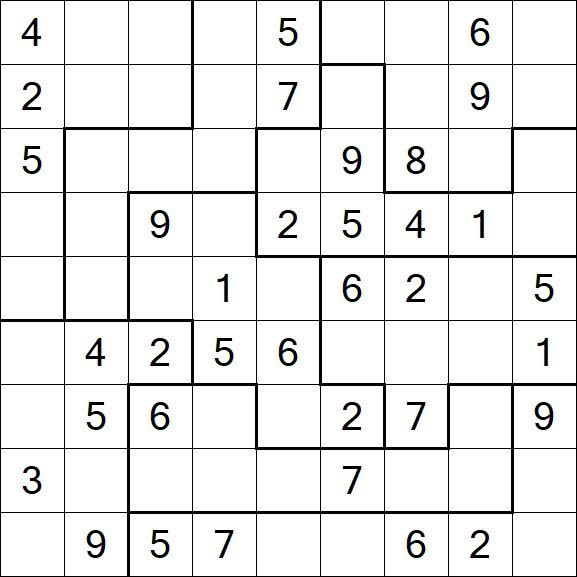 Jigsaw Sudoku - Medium