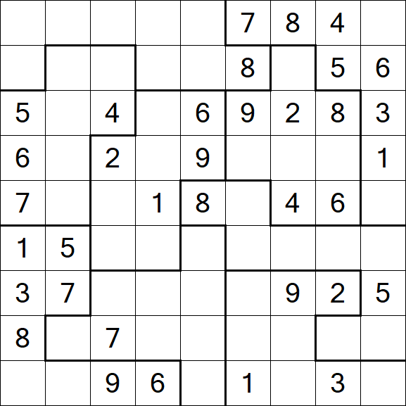 Jigsaw Sudoku - Medium