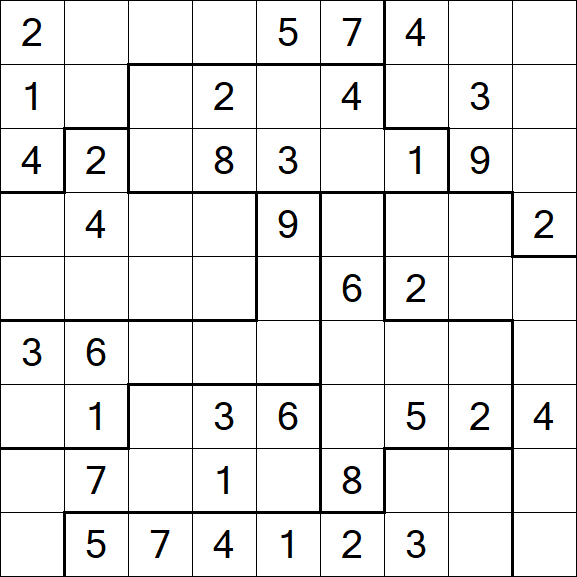 Jigsaw Sudoku - Medium