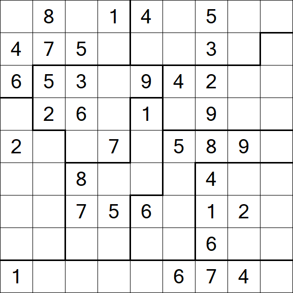 Jigsaw Sudoku - Medium