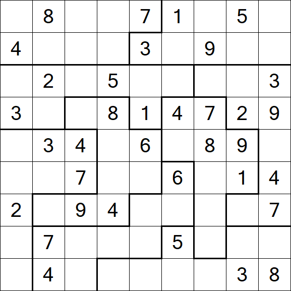Jigsaw Sudoku - Medium