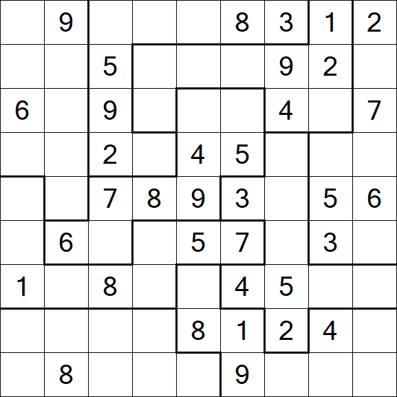 Jigsaw Sudoku - Medium