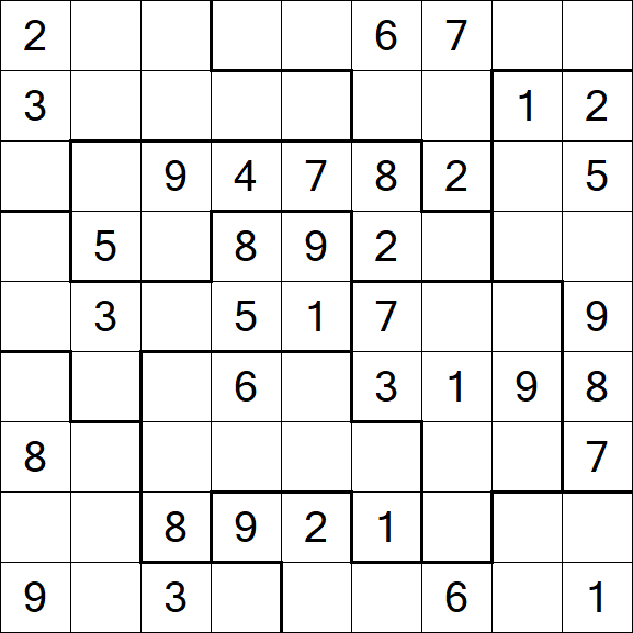 Jigsaw Sudoku - Medium