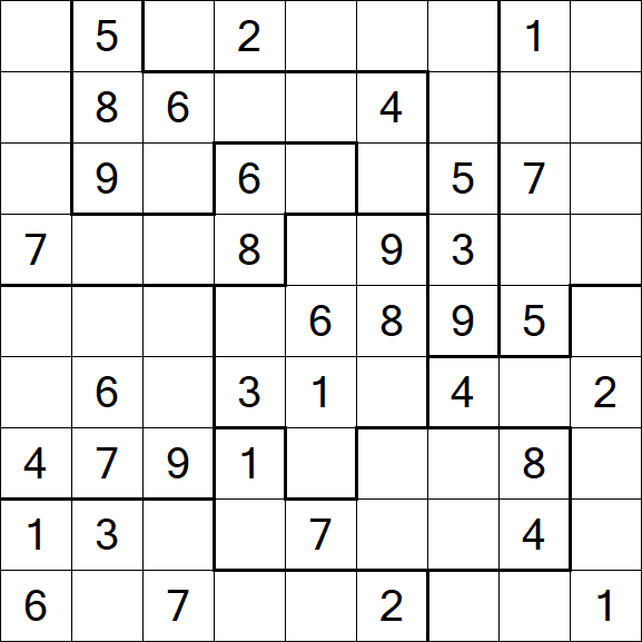 Jigsaw Sudoku - Medium