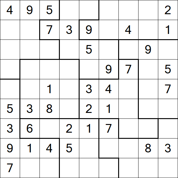 Jigsaw Sudoku - Medium