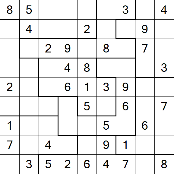 Jigsaw Sudoku - Medium