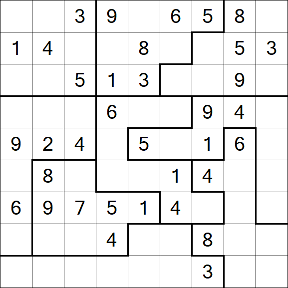 Jigsaw Sudoku - Medium