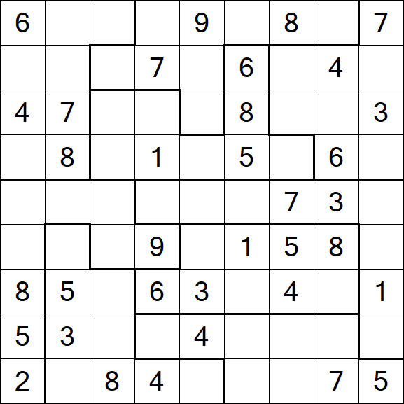 Jigsaw Sudoku - Medium
