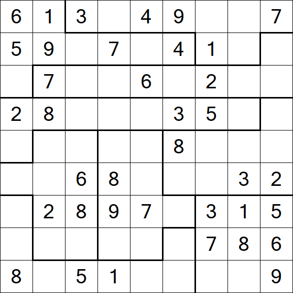 Jigsaw Sudoku - Medium