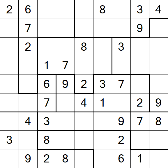 Jigsaw Sudoku - Medium