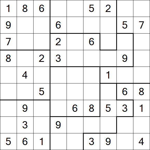 Jigsaw Sudoku - Medium