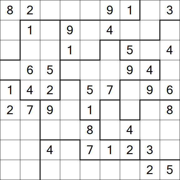 Jigsaw Sudoku - Medium