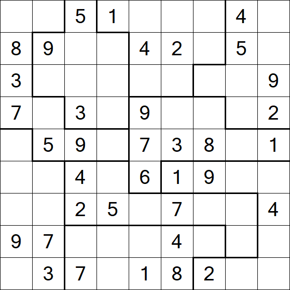 Jigsaw Sudoku - Medium