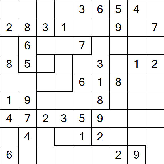 Jigsaw Sudoku - Medium