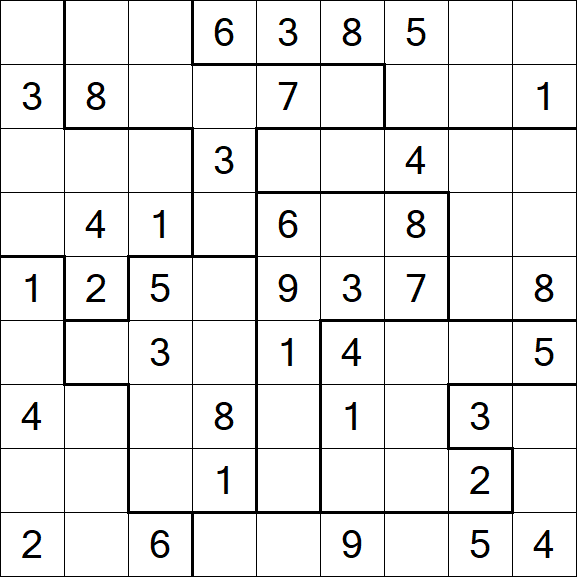 Jigsaw Sudoku - Medium
