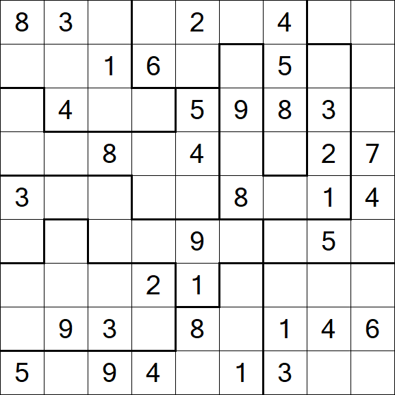 Jigsaw Sudoku - Medium