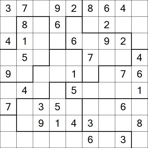 Jigsaw Sudoku - Medium