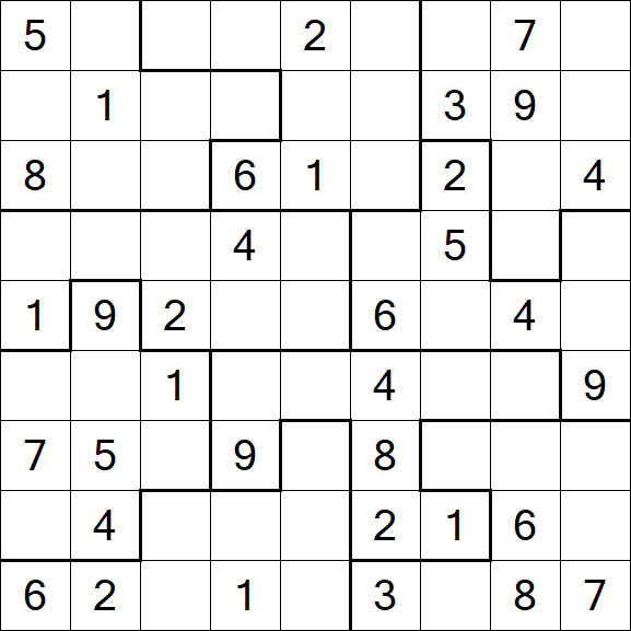 Jigsaw Sudoku - Medium