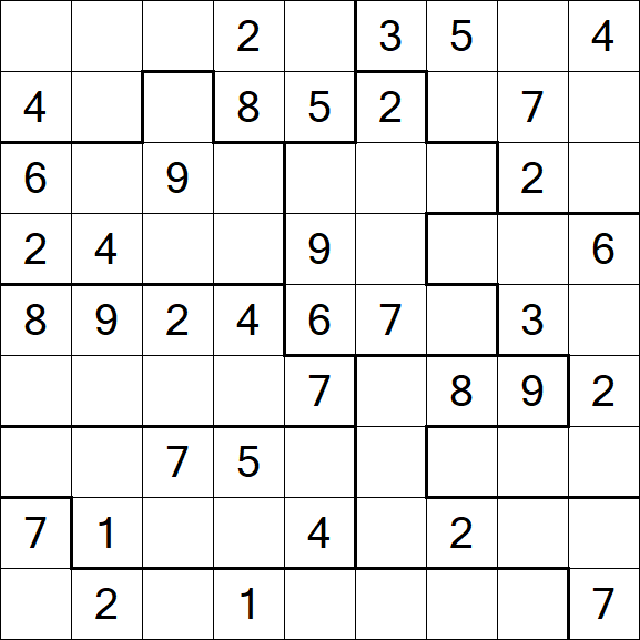 Jigsaw Sudoku - Medium
