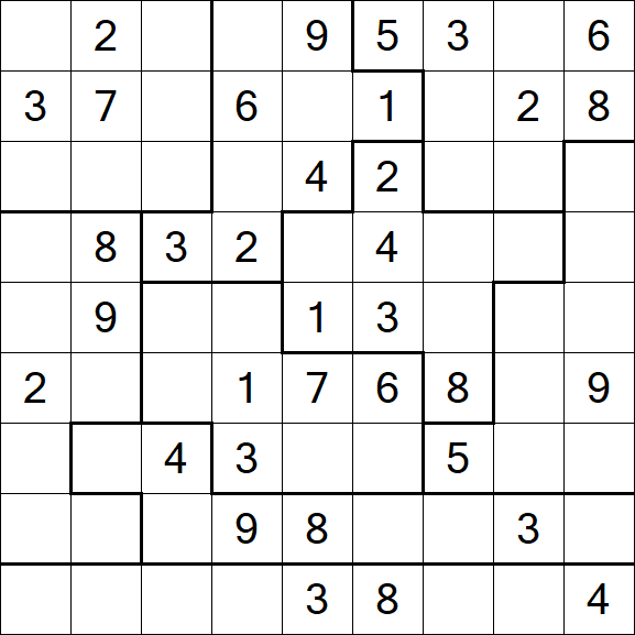 Jigsaw Sudoku - Medium