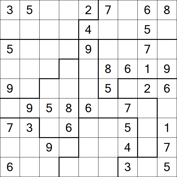 Jigsaw Sudoku - Medium