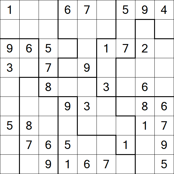 Jigsaw Sudoku - Medium