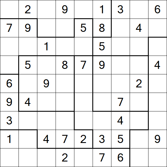 Jigsaw Sudoku - Medium