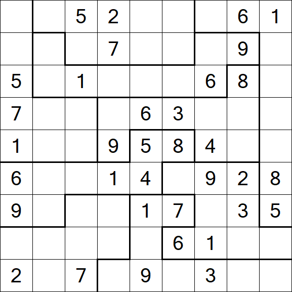 Jigsaw Sudoku - Medium