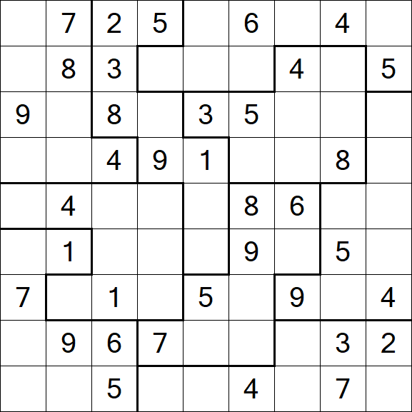 Jigsaw Sudoku - Medium