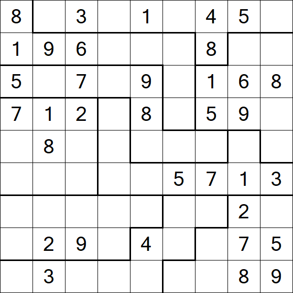 Jigsaw Sudoku - Medium