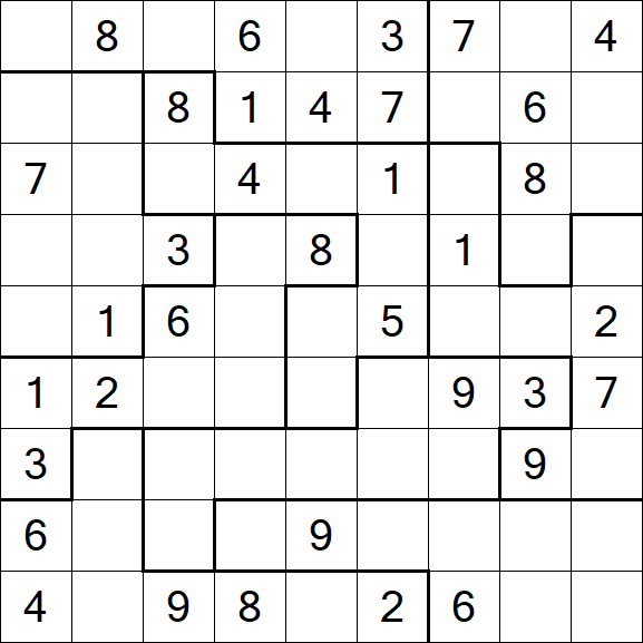 Jigsaw Sudoku - Medium