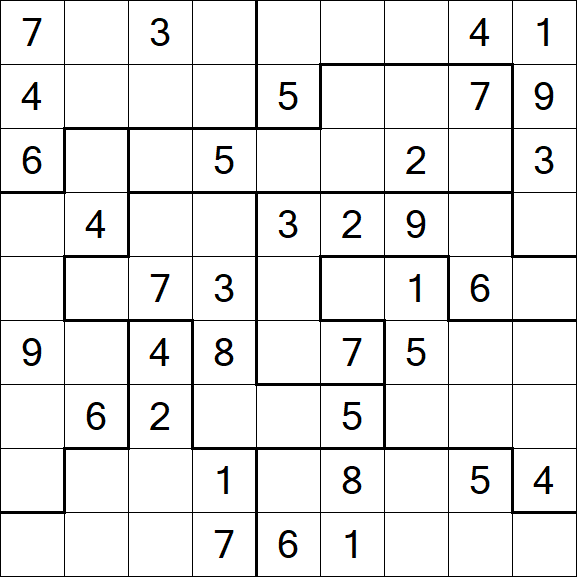 Jigsaw Sudoku - Medium