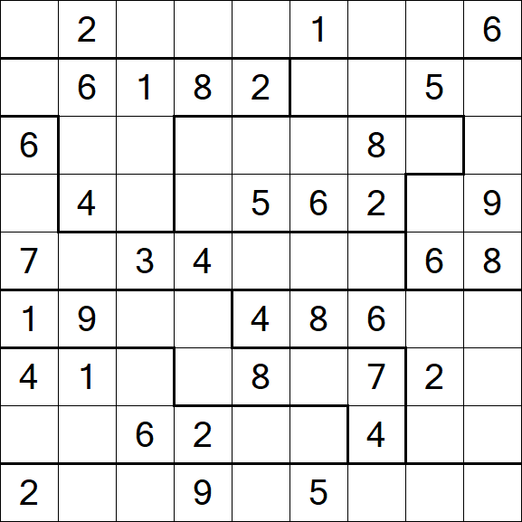 Jigsaw Sudoku - Medium