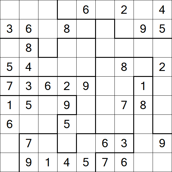 Jigsaw Sudoku - Medium