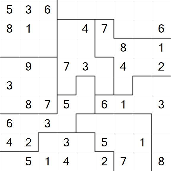 Jigsaw Sudoku - Medium