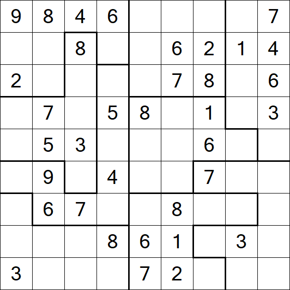 Jigsaw Sudoku - Medium