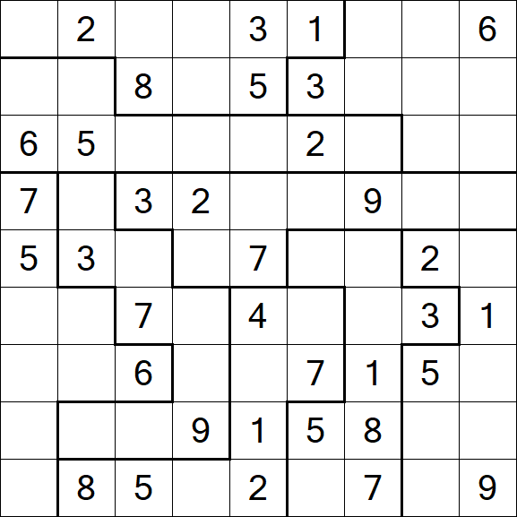 Jigsaw Sudoku - Moyen