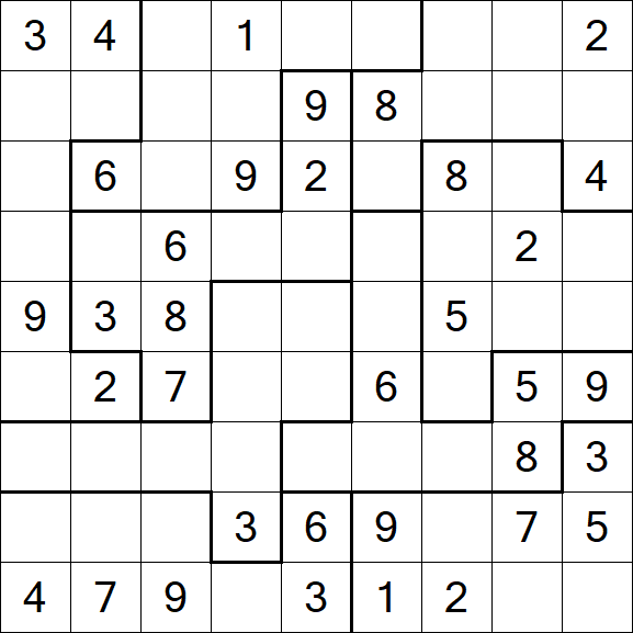 Jigsaw Sudoku - Moyen