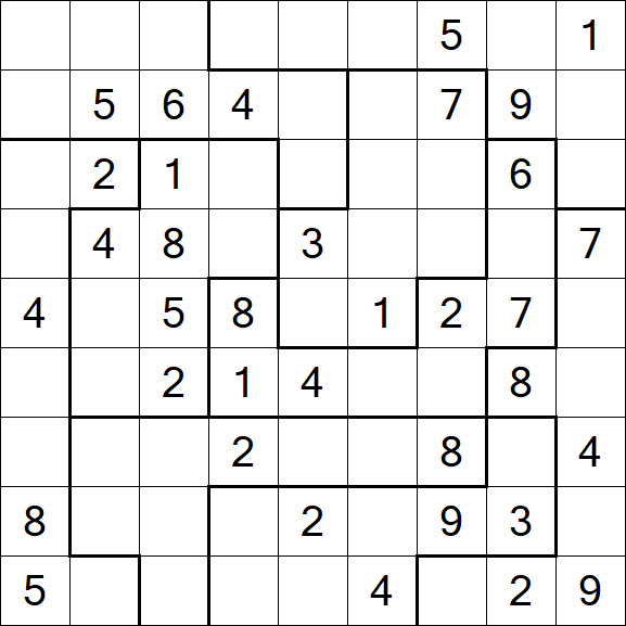 Jigsaw Sudoku - Mittel