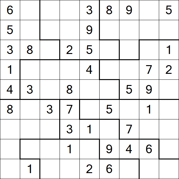 Jigsaw Sudoku - Medium