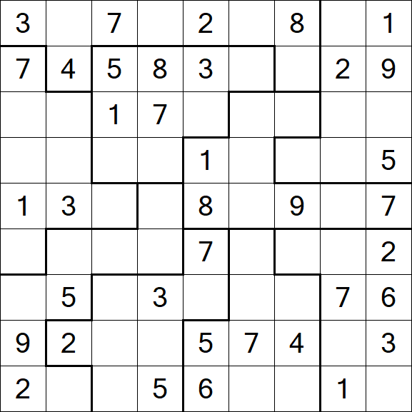 Jigsaw Sudoku - Medium