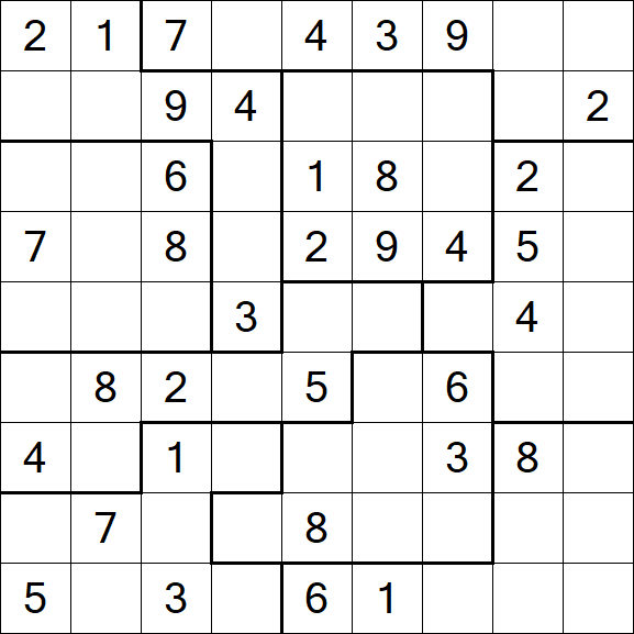 Jigsaw Sudoku - Medium