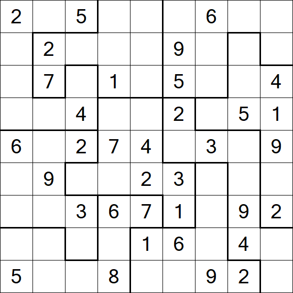 Jigsaw Sudoku - Medio