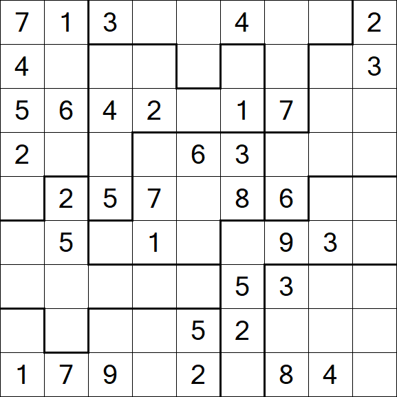 Jigsaw Sudoku - Medio
