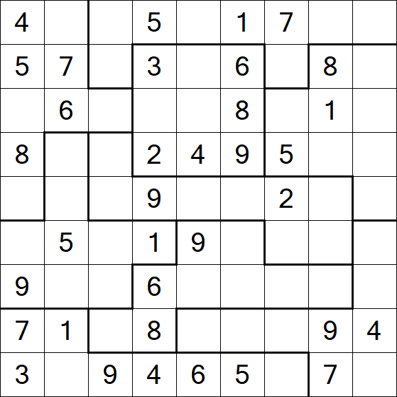 Jigsaw Sudoku - Medio
