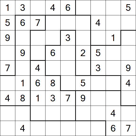Jigsaw Sudoku - Medio
