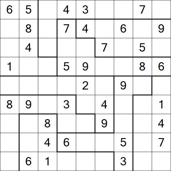 Jigsaw Sudoku - Moyen