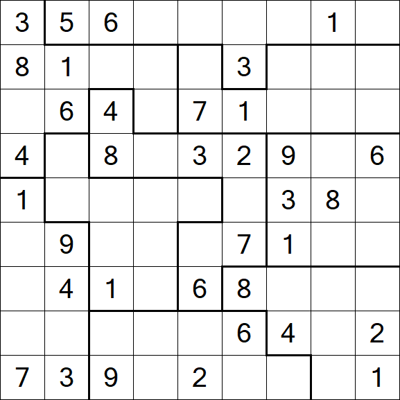 Jigsaw Sudoku - Mittel