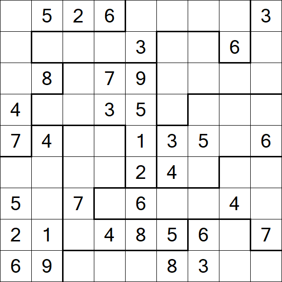 Jigsaw Sudoku - Medium